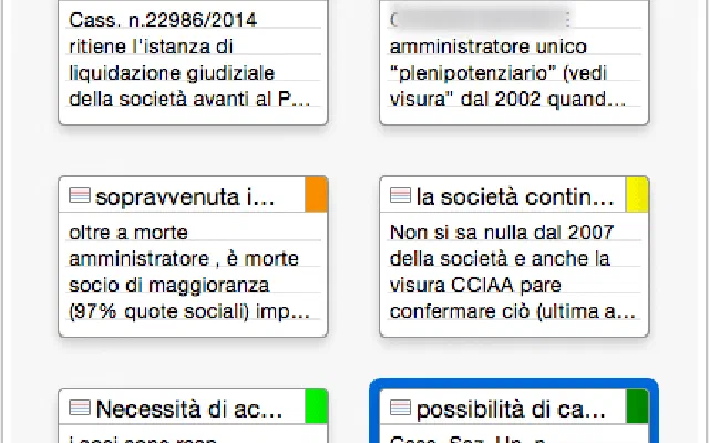 Scrivener: utilizzare le "etichette" per visualizzare lo stato di avanzamento di un atto