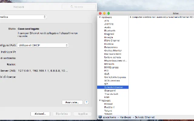 Problemi con l'upgrade automatico di El Capitan, la porta Ethernet del Mac "scompare"