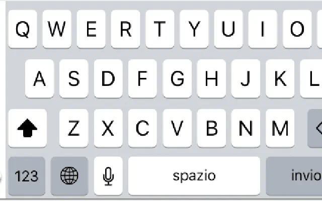 Digitare testo su iOS