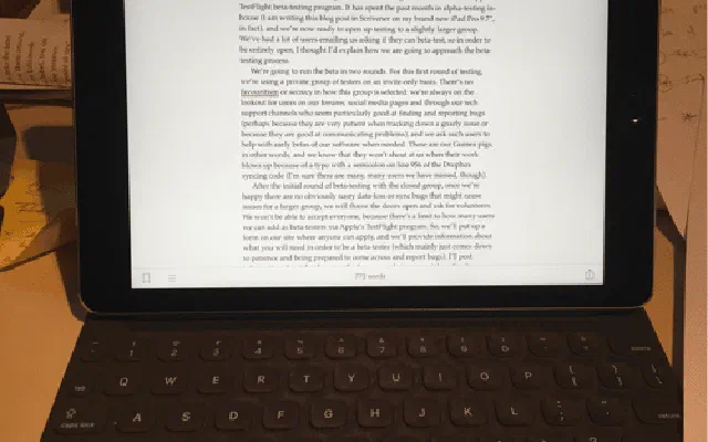 Parte la Beta di Scrivener per iOS!