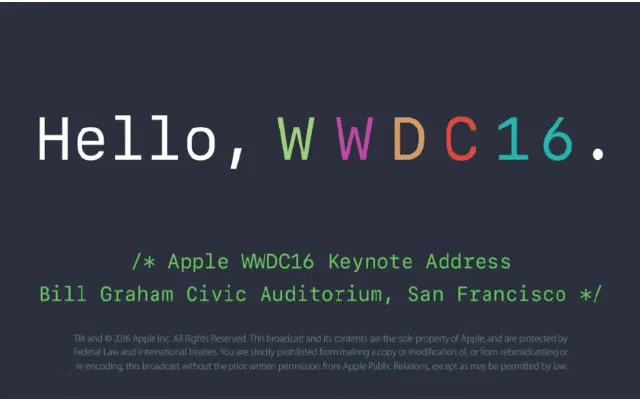 Considerazioni a caldo sul WWDC 2016