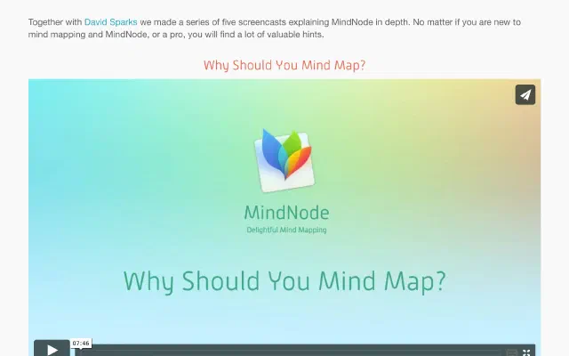 MindNode: screencast di David Sparks
