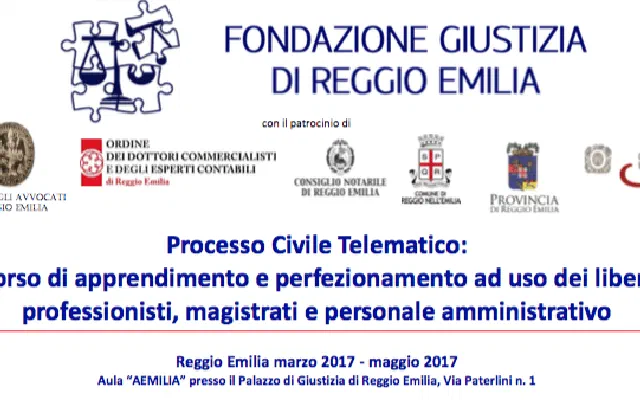 PCT: corso di apprendimento e perfezionamento ad uso dei liberi professionisti, magistrati e personale amministrativo