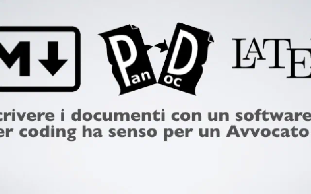 Scrivere i documenti con un software per coding ha senso per un Avvocato ?
