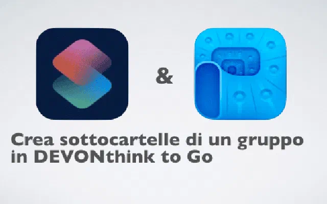 Crea sottocartelle di un gruppo in DEVONthink to Go