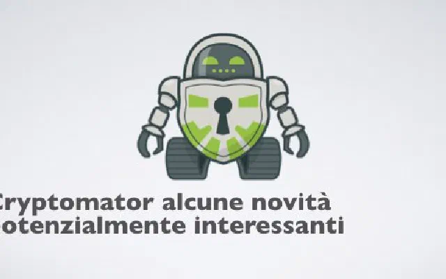 Cryptomator alcune novità potenzialmente interessanti