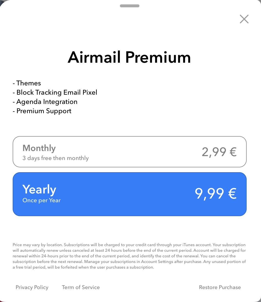 I costi dell’abbonamento