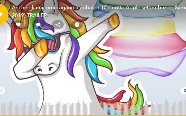 Martedì 10 settembre 2019: il Kinotto dal titolo “anche gli unicorni …”