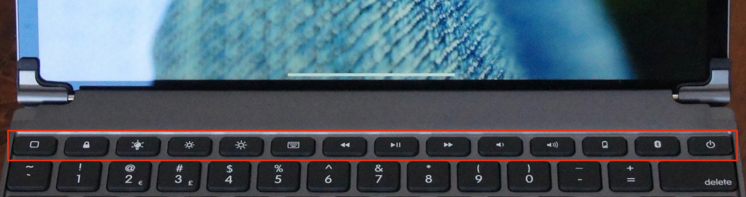 I tasti funzione sulla Brydge Keyboard