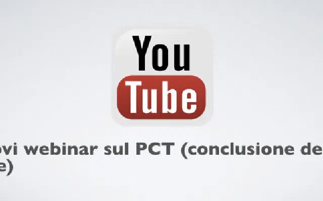 Nuovi webinar sul PCT (conclusione della serie)