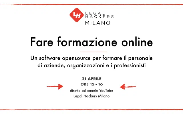 Fare formazione online: martedì 21 Aprile ore 15:00