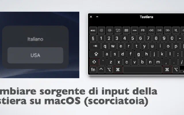 Cambiare sorgente di input della tastiera su macOS