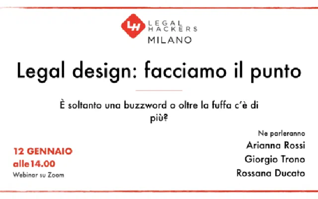 Legal Design: facciamo il punto (Legal Hackers Milano - webinar)
