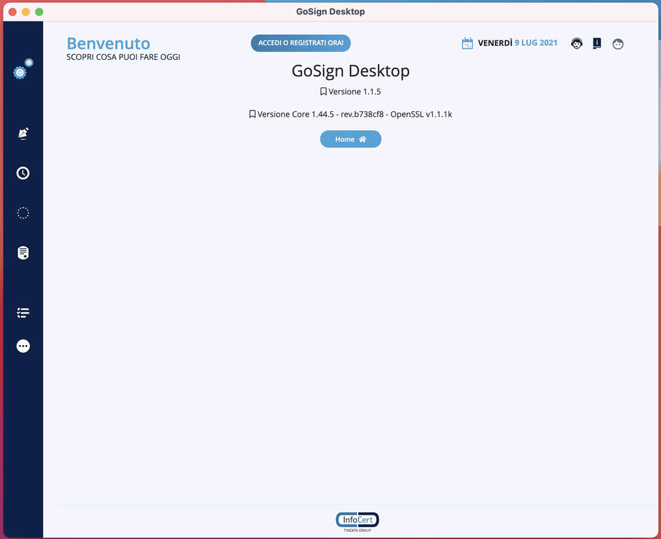 Immagine della versione di Dike che ho utilizzato