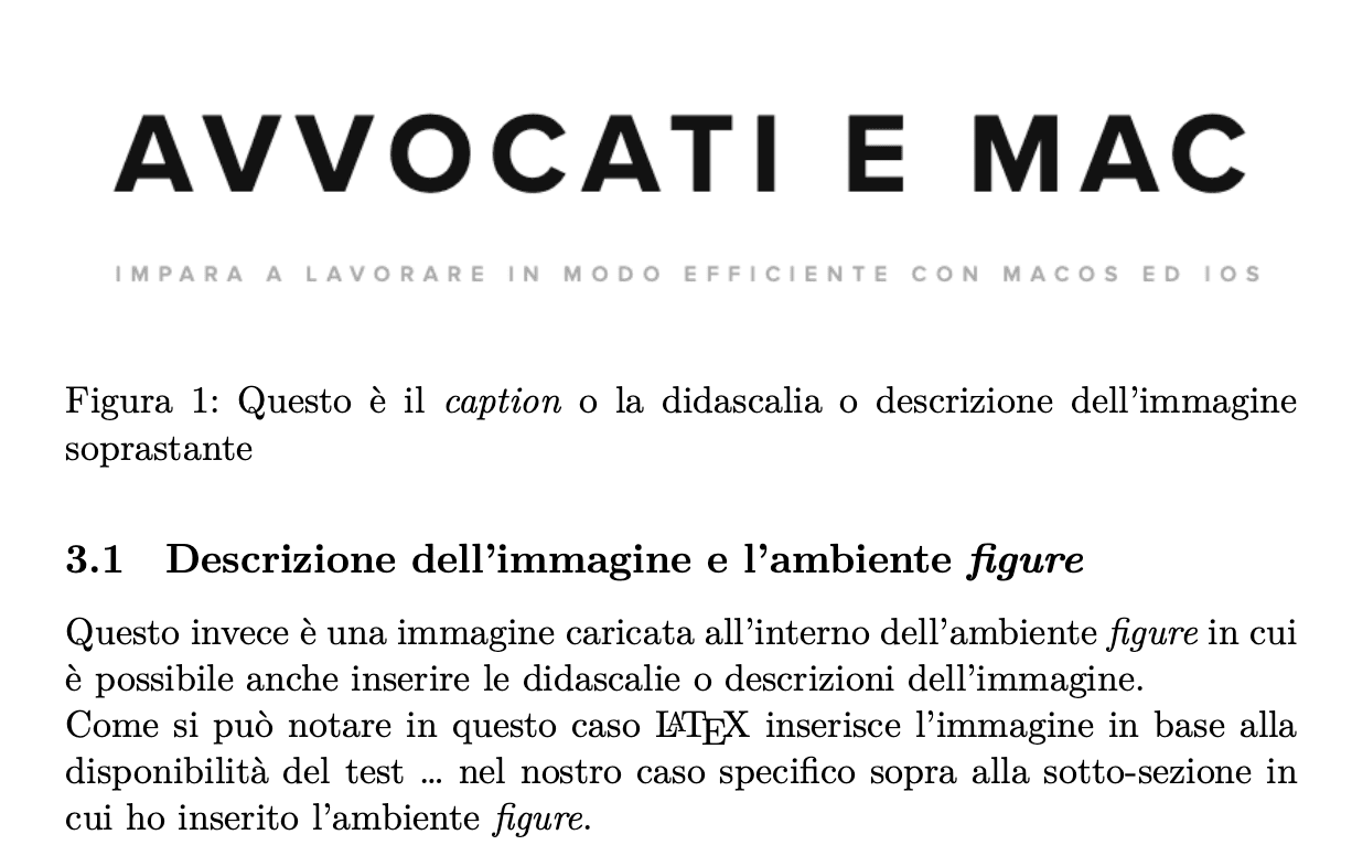 Esempio di immagine con didascalia