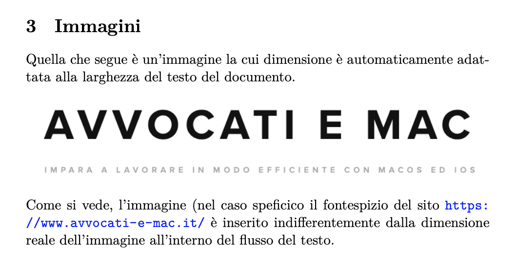 Esempio di inserimento immagine all’interno del corpo del testo