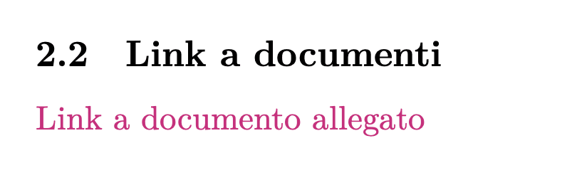 Esempio di link ad un documento