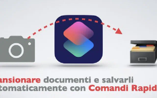 Scansionare documenti e salvarli automaticamente con Comandi Rapidi