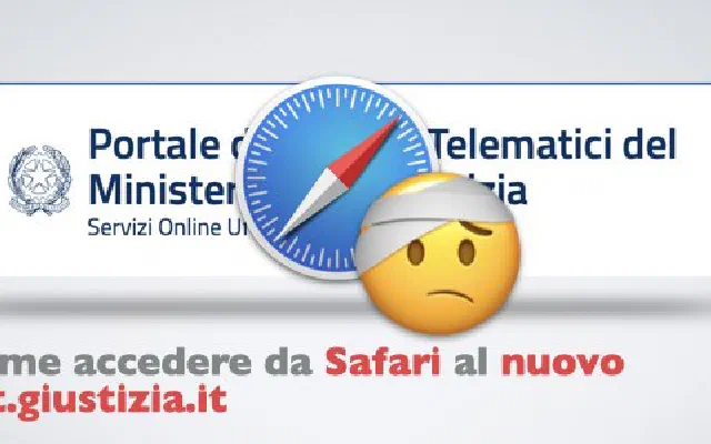 Come accedere da Safari al nuovo pst.giustizia.it