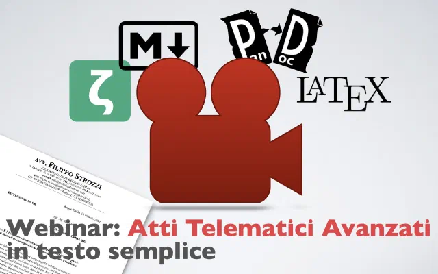 Webinar 27 Ottobre 2022 ore 15:00 su Markdown, Pandoc e LaTeX