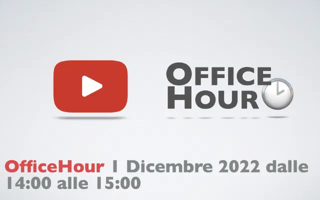 Office Hour 1 Dicembre 2022
