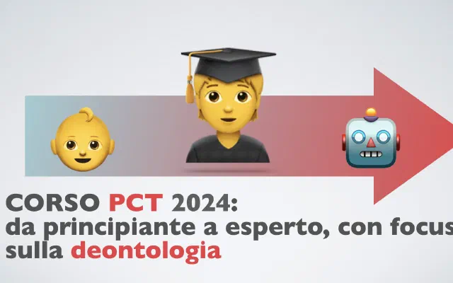 Corso PCT 2024: Da principiante a esperto con focus sulla deontologia