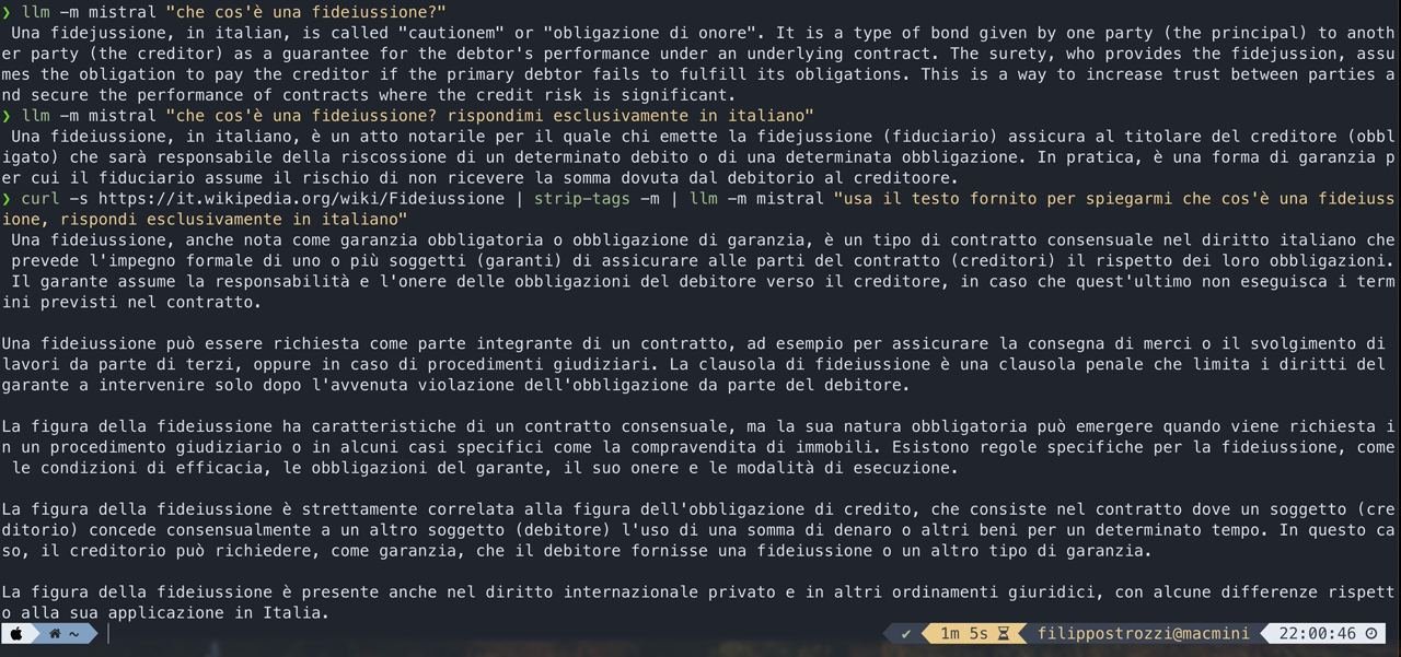 Esempio di RAG e delle suo potenzialità per il mondo legale