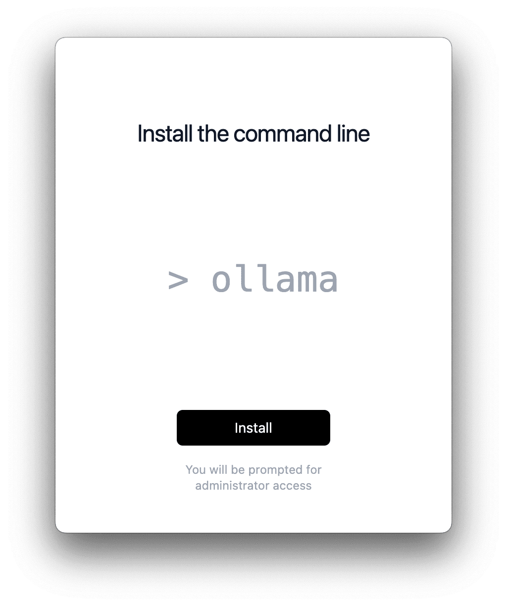 Installazione del comando ollama per il terminale