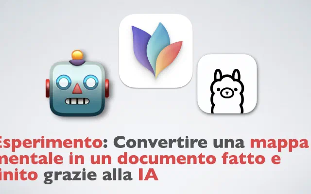 Esperimento: Convertire una mappa mentale in un documento fatto e finito grazie alla IA