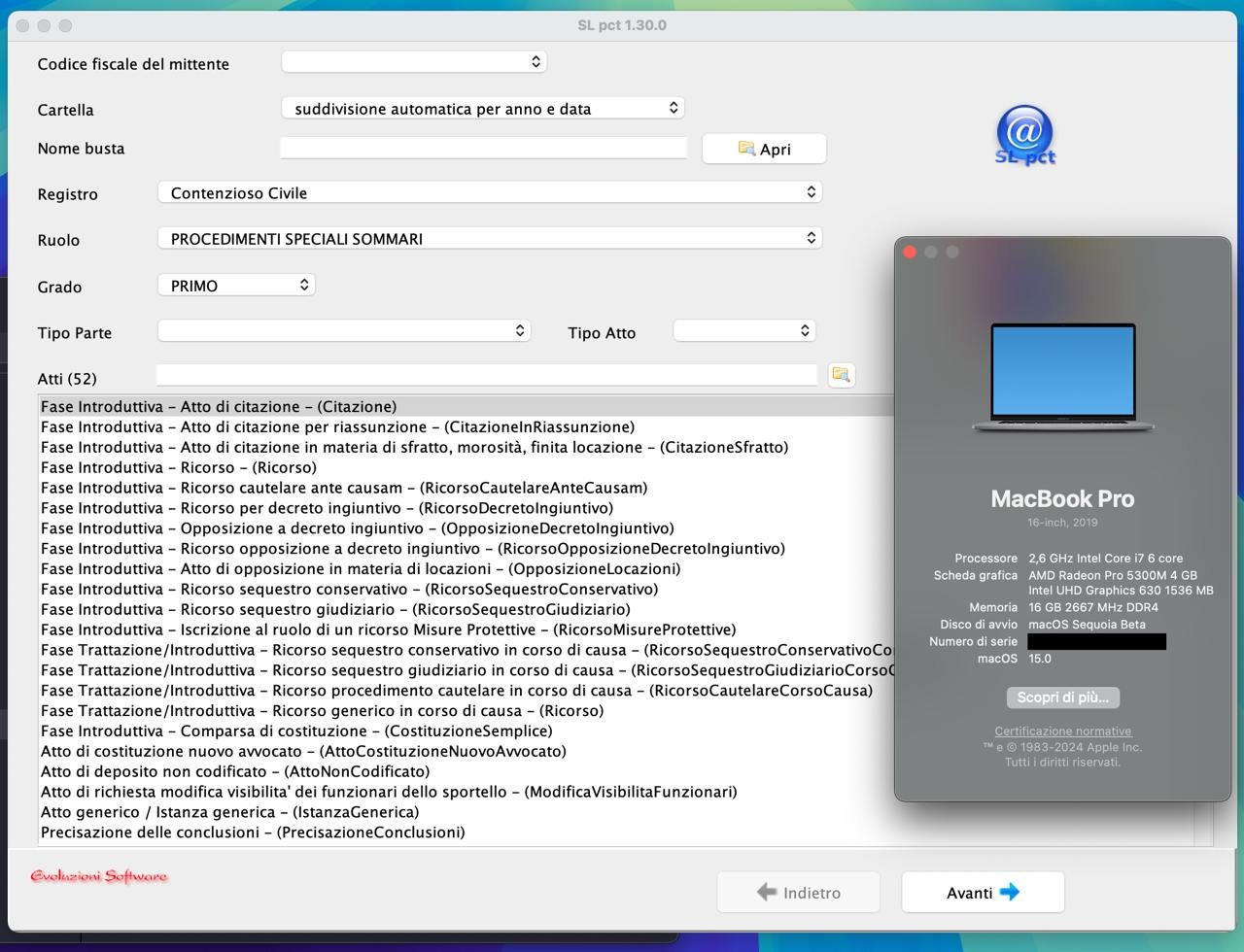 SLpct installato su macOS Sequoia