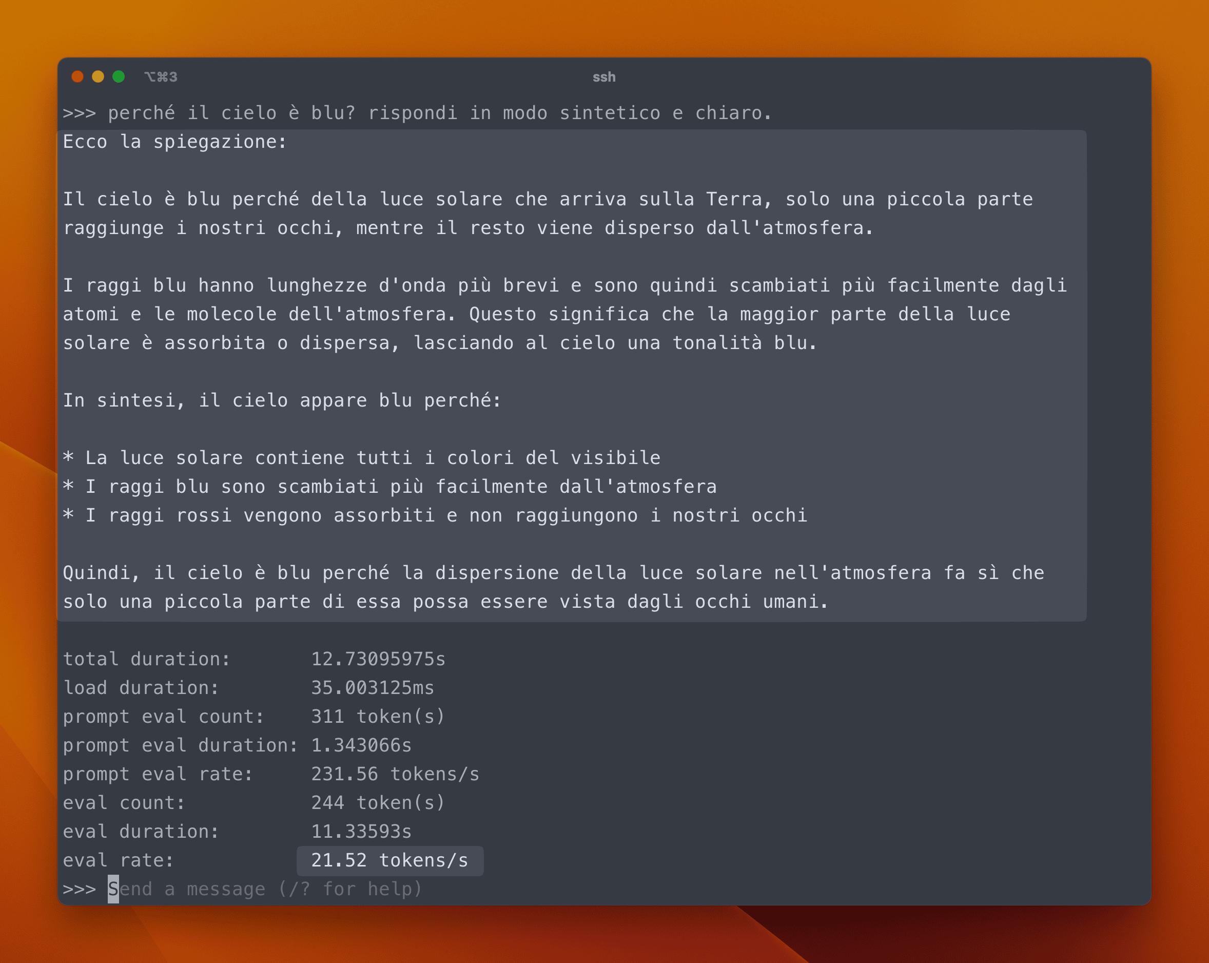 Esempio di Llama 3.2 3B