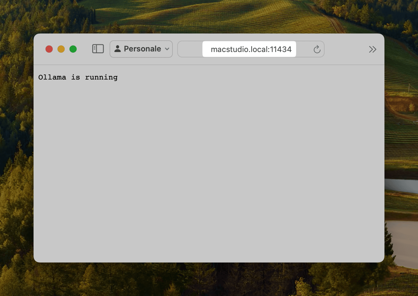 Esempio di accesso con il nome di rete del Mac