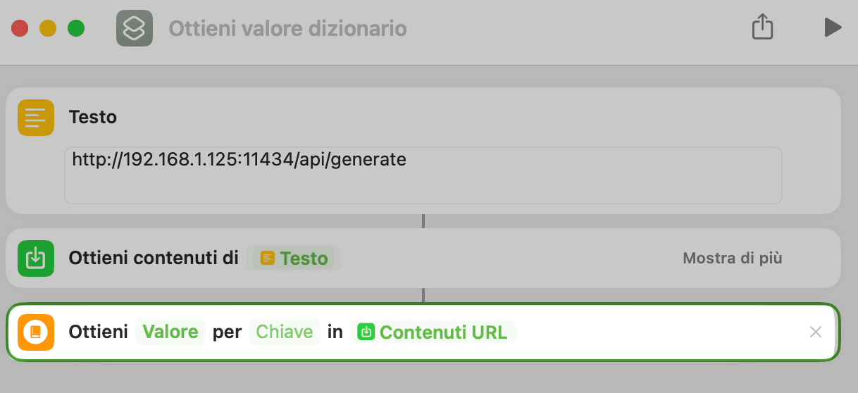 Esempio di ottieni valore dizionario