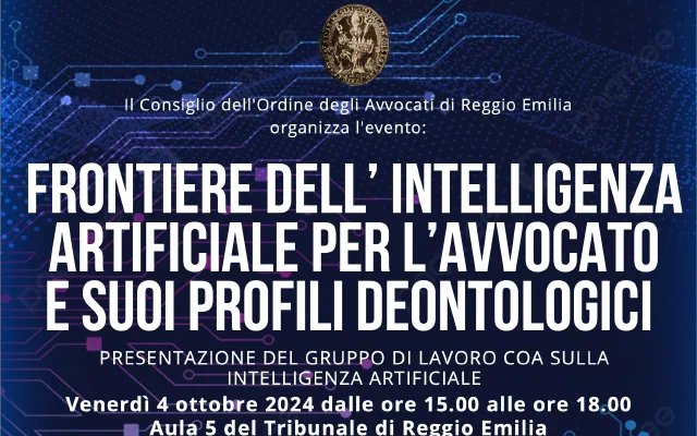 Slides convegno del 4/10 organizzato dall’Ordine degli Avvocati di Reggio Emilia