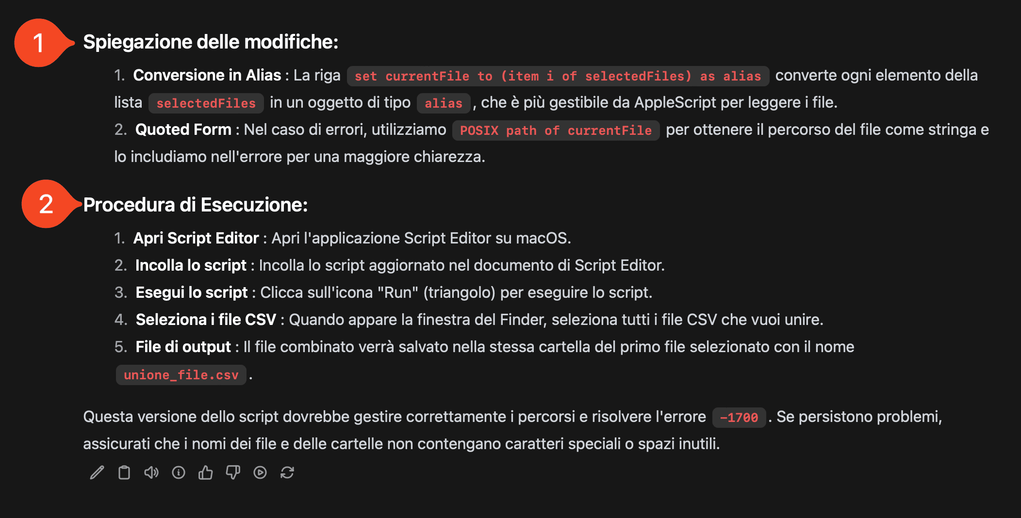 Spiegazione dello script e procedura di esecuzione