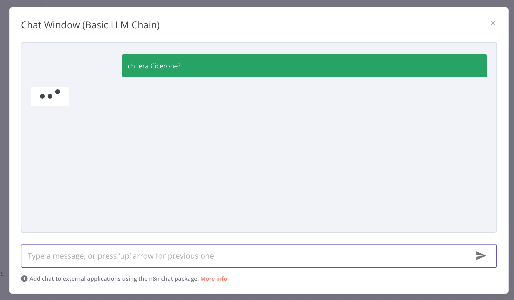 Chat con LLM: esempio