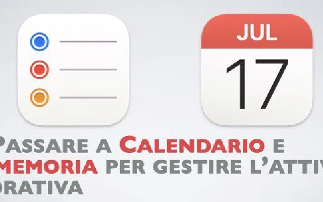 57. Passare a Calendario e Promemoria per gestire l’attività lavorativa